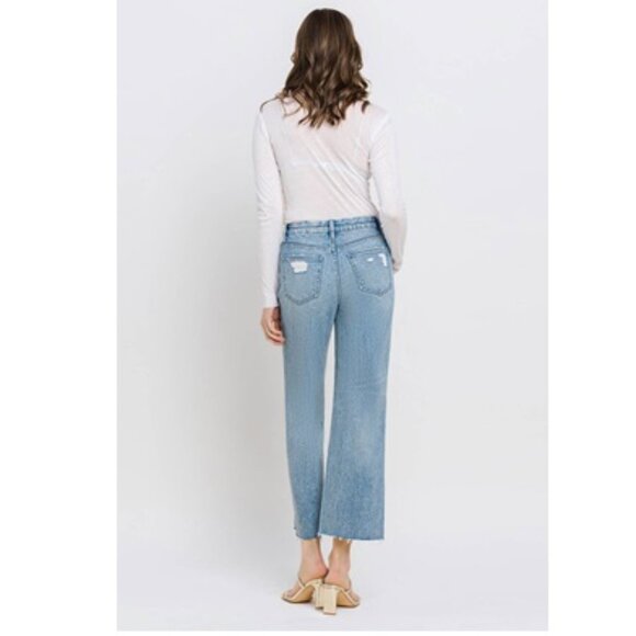 Vervet by Flying Monkey Mid Rise Crop Wide Jeans - T6214L - Size 31 - Picture 6 of 6